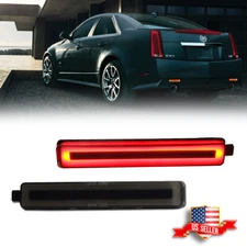 Smoke LED Rear Bumper Reflector Tail Brake Lights For Cadillac CTS Buick Enclave
