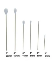 Wooden Cotton Swabs With 6" & 8" Sticks Six Sizes For Gun Cleaning and more