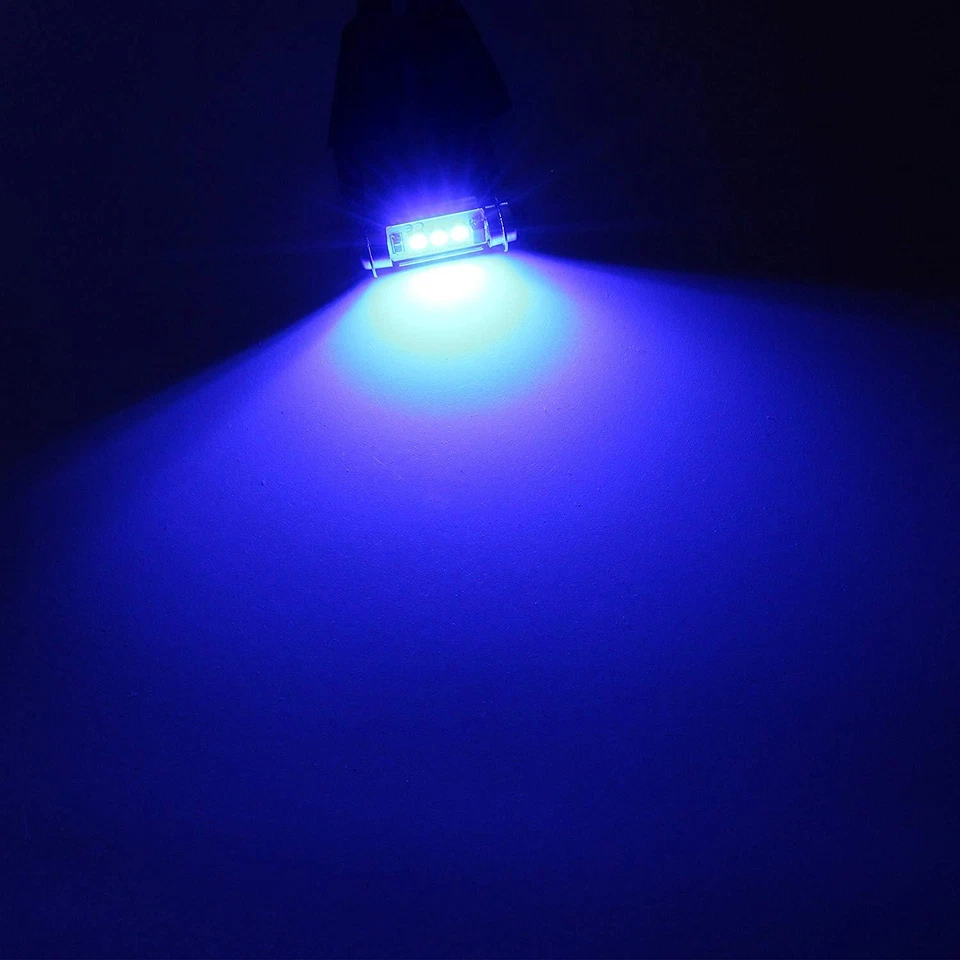 Allá 3-LED DE3425 Azul Interior Cortesía|Cúpula|Bombilla Mapa|Luz de Carga Trasera Foto 4 de 4