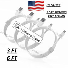USB Charger Cable Adapter Data Cord 3Ft 6Ft For iPhone 13 12 11 XS XR X 8 7 6 SE