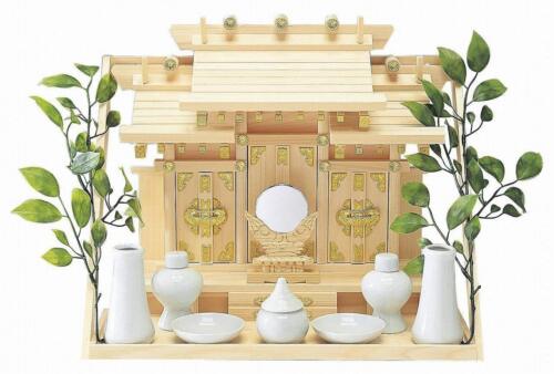 Japanese KAMIDANA Wooden miniature Shinto shrine set god altar household Masuda