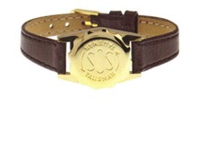 SOS Talisman - Vergoldete Damenkapsel 12Mm & Lederarmband