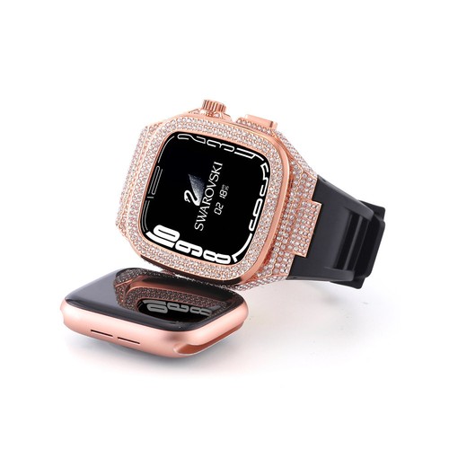 Bling Diamond Mod Kit Case do Apple Watch 9 8 7 6 5 SE 44/45mm Pasek Osłona - Zdjęcie 8 z 27