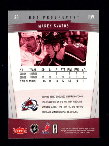 2006-07 Fleer Hot Prospects Base Hockey Cards You Pick #1 - 100 - Picture 55 of 189