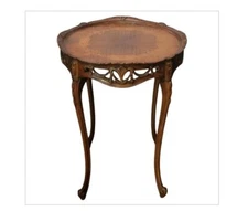 Antique Hand-Carved Weiman Heirloom Walnut Table