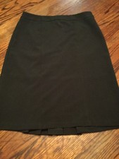 GNW Black Pleated Skirt Size 10 Career Job Uniform made in USA tennis style