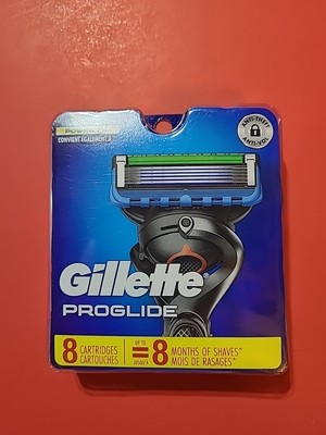 Gillette Proglide (8) Refill Cartridges 5 Blades Also Fits Power FACTORY SEALED 