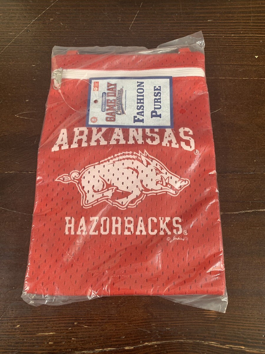 NWT Arkansas Razorbacks Purse Bag Crossbody Jersey Mesh NCAA SEC GAMEDAY U  Of A
