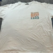 Shein T Shirt Womens M Medium Travel More Oversized Top White Top Tee Casual