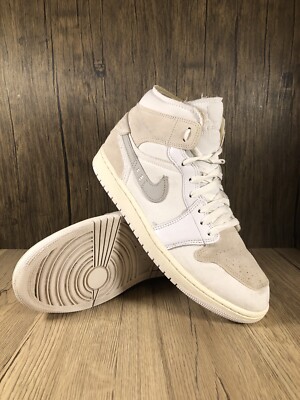 Jordan 1 Mid SE Craft Inside Out White Sneaker UK Größe 9 Freizeit Sneaker
