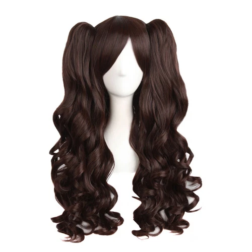 Mapof Beauty 28" Long Wavy Cosplay Wigs Lolita Curly Wavy 2 Ponytail Hair - Picture 46 of 47