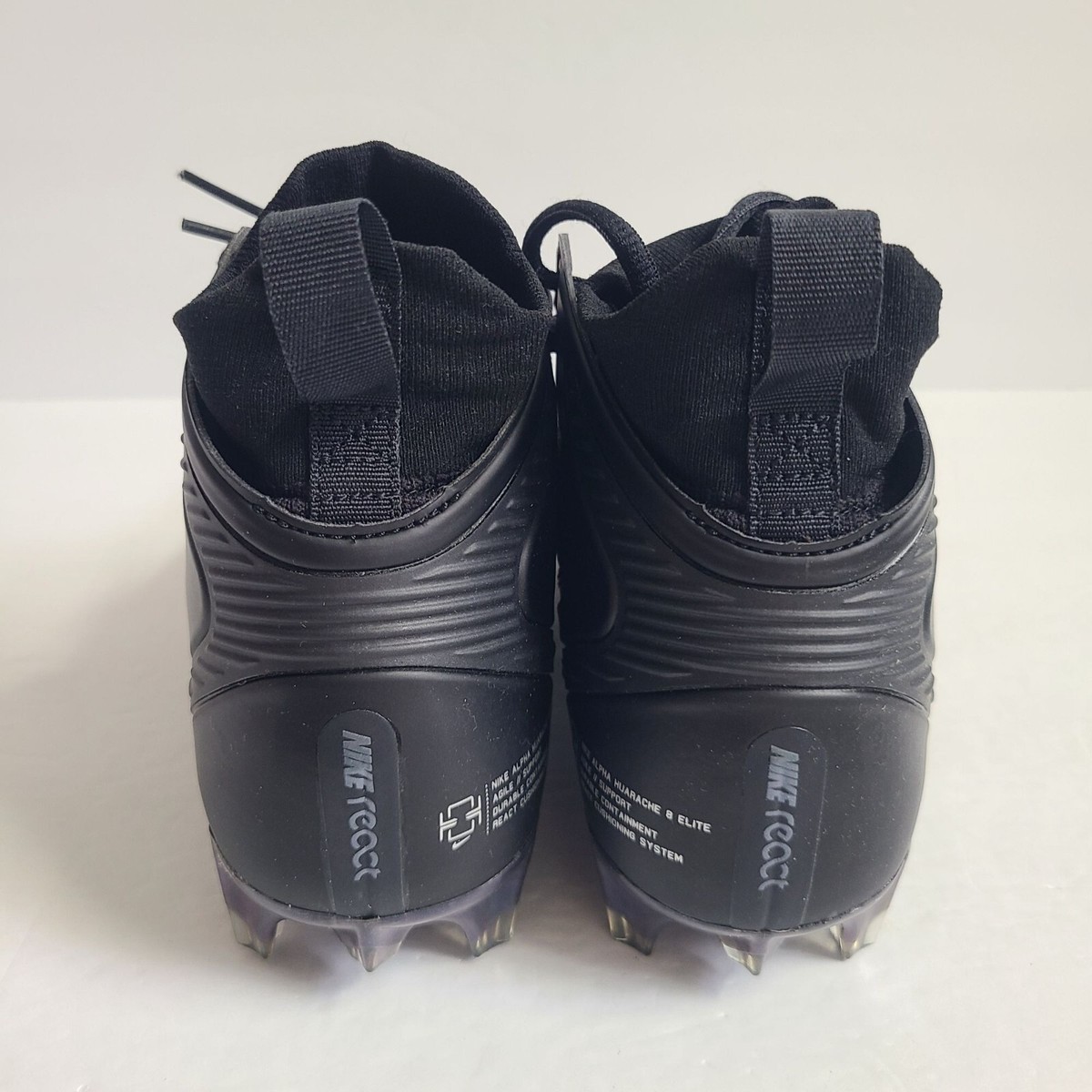 Nike Alpha Huarache 8 Elite LAX Black Lacrosse Cleat CW4447-001 Mens Size 10.5 Nike Alpha Huarache 8 Elite LAX Lacrosse Cleats CW4447-001  main image 2
