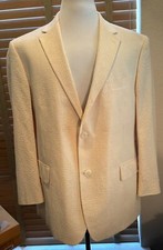 NAUTICA Pink White Striped Seersucker Sport Coat Blazer Size 46R.     P18458