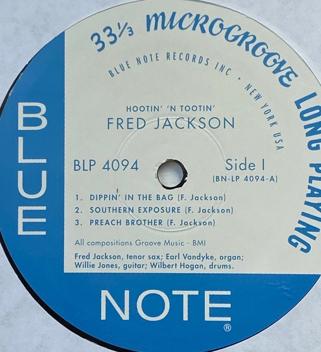 洋楽 FRED JACKSON BLUE NOTE Fred Jackson Hootin' 'N Tootin' Blue Note BN 4094 Japan LP