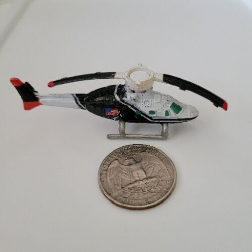 Vtg Micro Machines Police Aircraft Helicopter Light Twin Engine Bell 222/230 - Picture 3 of 5