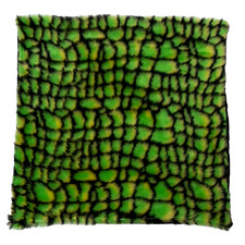 Copriletto In Pelliccia Sintetica Di Coccodrillo Morbido 18 X 18 100% Cotone