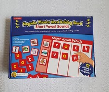Lakeshore Magnetic Phonics Word Building Board Short Vowel Words 72 Magnets EUC