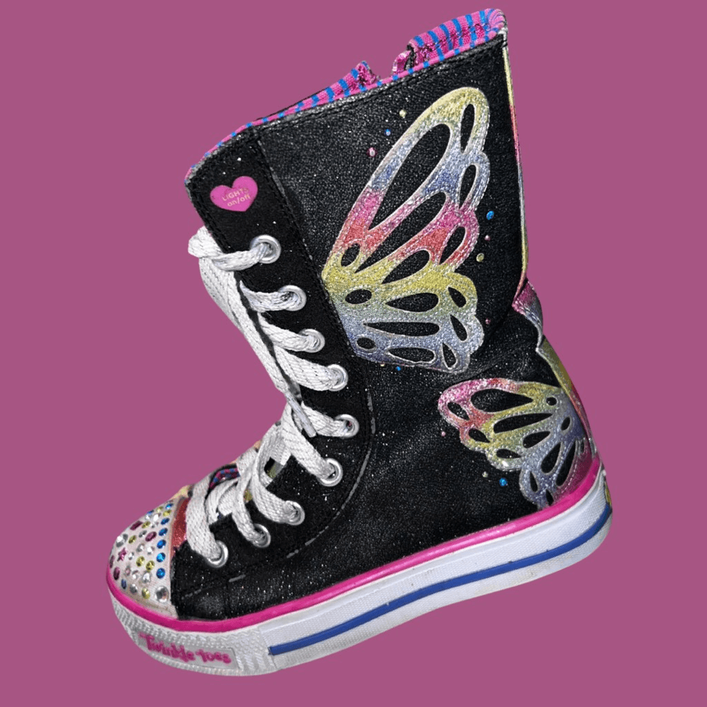 BOA SKECHERS 等身大POP Skechers Twinkle Toe Pop Princess Butterfly High Tops Size