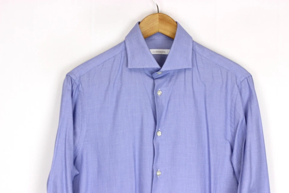 Camisa Formal J. LINDEBERG Hombres Talla 38 15" Ajuste Regular Púrpura Extendido ma6635 Foto 4 de 4