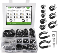 Exleco 136Pcs Kabelklemmen Edelstahl Kit 6/8/10/13/16/19/25/32/38/45 Mm