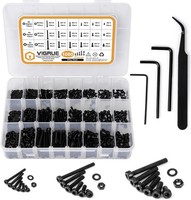Vigrue 1080Pcs Schrauben Set M2 M3 M4 Schwarz Kohlen