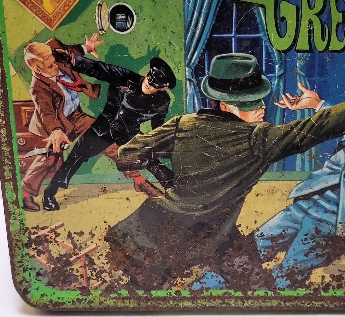 60s USA グリーンホーネット トランプ ブルースリー ビンテージ レトロ The Green Hornet 1967 VTG Metal Lunchbox ABC TV Series Bruce Lee