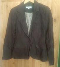 Ladies Tailored Linen Jacket by NEXT Petite size 10 ,lined With Pockets, Deep...