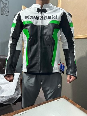 Kawasaki Ninja Racing Motorbike Leather Jacket Motorcycle Jacket