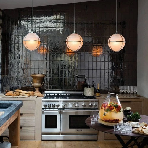 Hinkley Pendant Odeon Medium Orb Pendant 15" Brushed Nickel - Picture 5 of 6