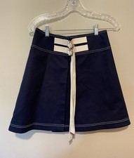 Marni A-Line Cotton Skirt  NAVY  Nautical  Size IT 40 US 4 