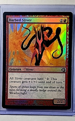 2009 MTG Magic the Gathering PDS Premium Deck Slivers Foil #18 Barbed Sliver LP