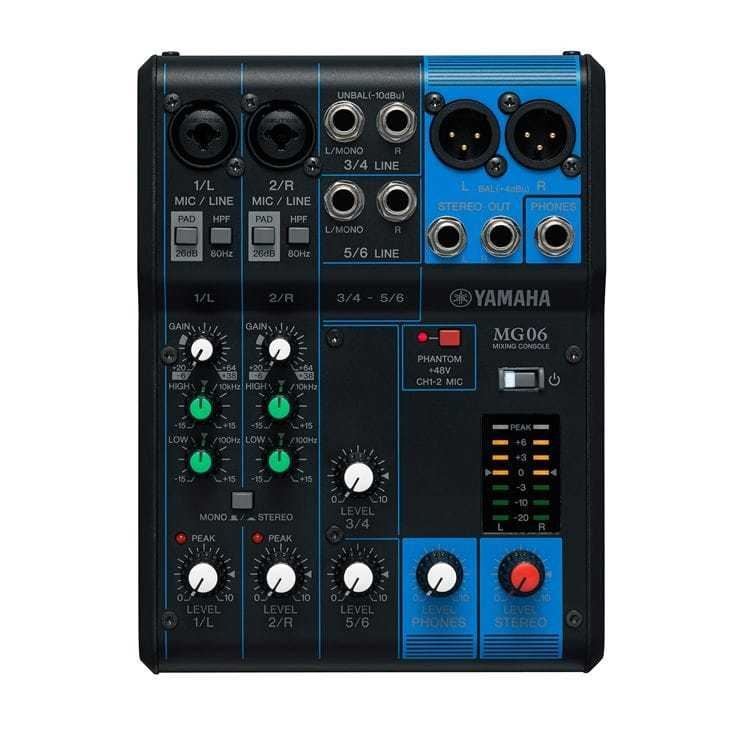 Yamaha MG06 6 Channel Mixer 26190₽