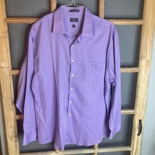 Arrow Man's LS Purple Fitted Shirt Size 18-34/35 25x32