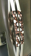 Two Refrigerator Oven Door Padded Handle Covers Assorted Chocolates Set of 2