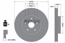 Disque de frein Subaru B9 TRIBECA