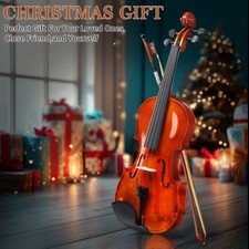 New Perfect Natural Acoustic Violin/Fiddle 1/4 Size with Case  Bow  Rosin