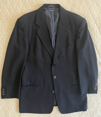 Giorgio Armani Black Label Made in Italy Wool Crepe 3-Button