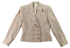 Vintage Christian DIOR Women s 4 Taupe Double Breasted Sport Jacket Blazer