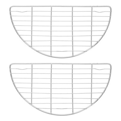 2 PCS HalfRound Stainless Steel Cooling Rack Small Cooking 7.91x4.09 Inch