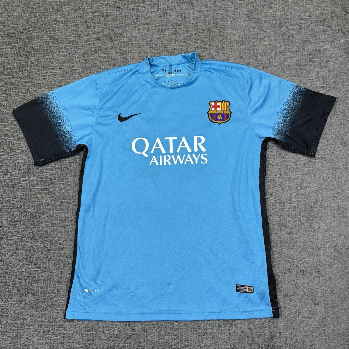 FC Barcelona 2015 DRI-FIT シャツ Nike FC Barcelona Jersey 2015-16 Home Shirt Dri Fit Youth XL Blue