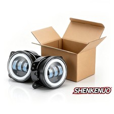 4inch Round Led Halo Fog Lights Angel Eyes Drl Lamp For Jeep Wrangler Jk Lj Jt