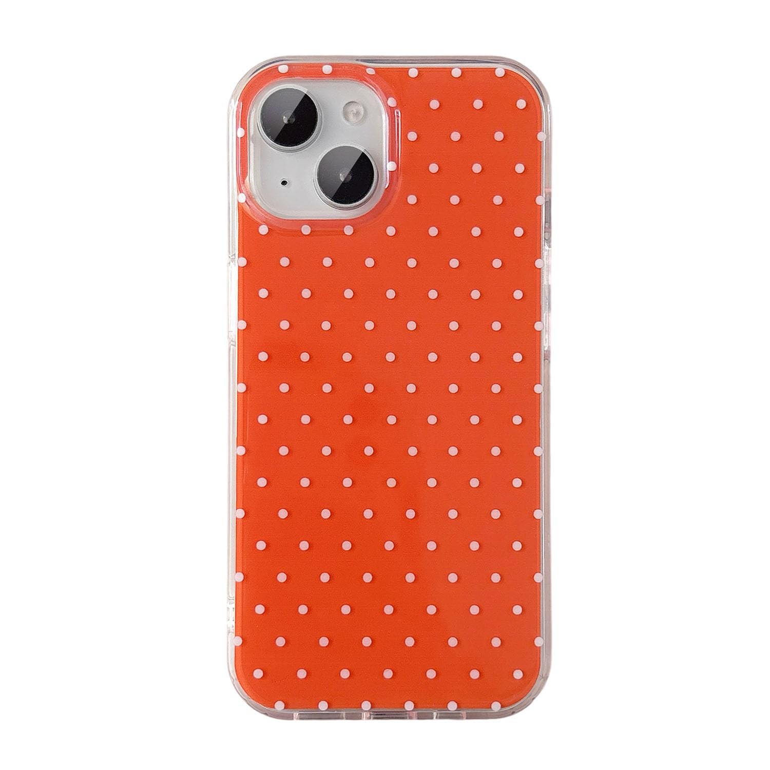 Housse silicone fine iPhone 13 coque motif Polka Dot Aesthetic transparent