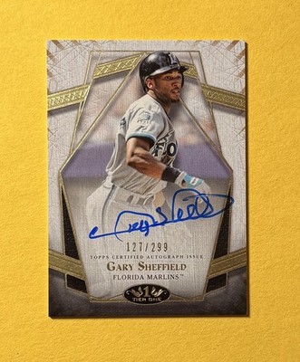 Topps 2022 Tier One Gary Sheffield Prime Performers Auto /299 Marlins Miami