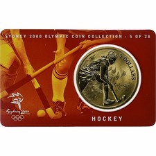 [#1272023] Australia, Elizabeth II, 5 Dollars, XXVII Olympics, Sydney - Hockey 5