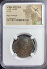 Ancient Celtic Walking Sphinx 150Bc-100Bc Ngc Graded Iberian Coin Castulo Rare