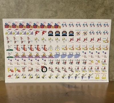 UNUSED - Dr. Seuss Calendar Planning ''Save the Date'' Sticker Sheet - 120 Pieces