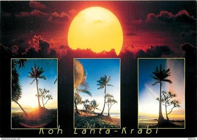 Postcard - Thailand - Koh Lanta - Krabi - Multivviews - Sunset -