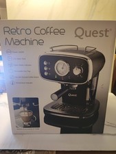 Quest Retro Style Filter Coffee Machine 1.25L Keep Warm Function Cream/Black