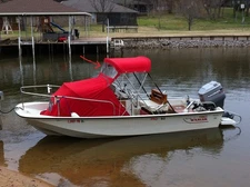 NOS Vintage Boston 17ft Whaler Montauk Boat Zip Up Front Canvas Windshield