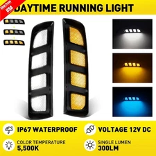 2x LED Daytime Running Lights Fog Lamps DRL For Honda Civic Type R 2017-2021 US